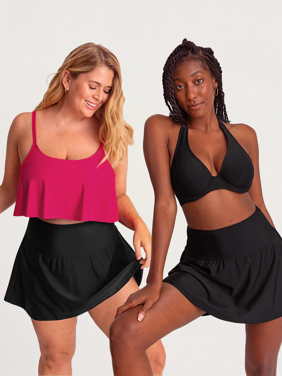 Bundle Shapermint Essentials - 1 Halter Bikini Top + 1 Ruffled Bikini Top + 1 Swim Skirt - Image 14