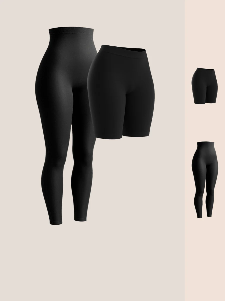 Bundle Shapermint Essentials - 1 High Waisted Shaping Leggings + 1 Bikeshort