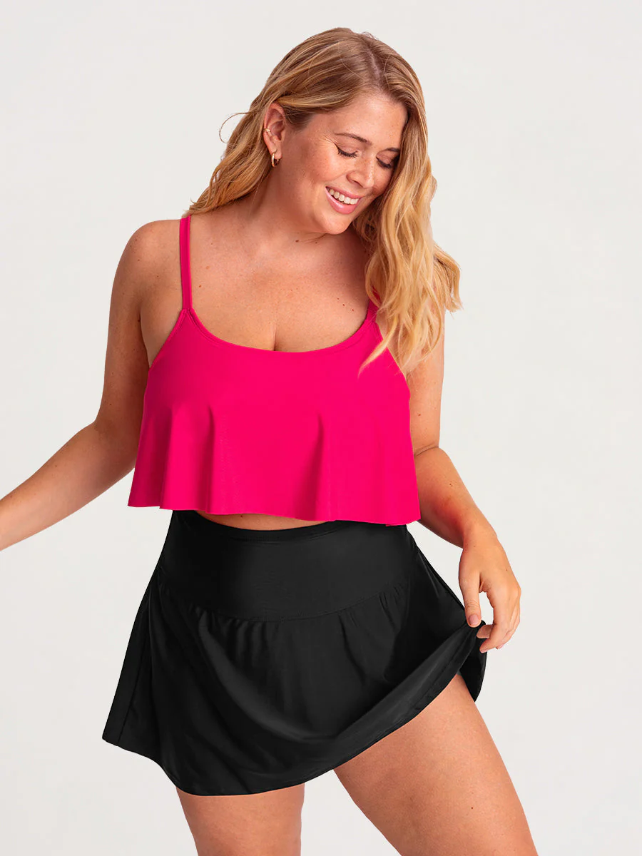 Bundle Shapermint Essentials - 1 Ruffled Bikini Top + 1 Swim Skirt - Image 12