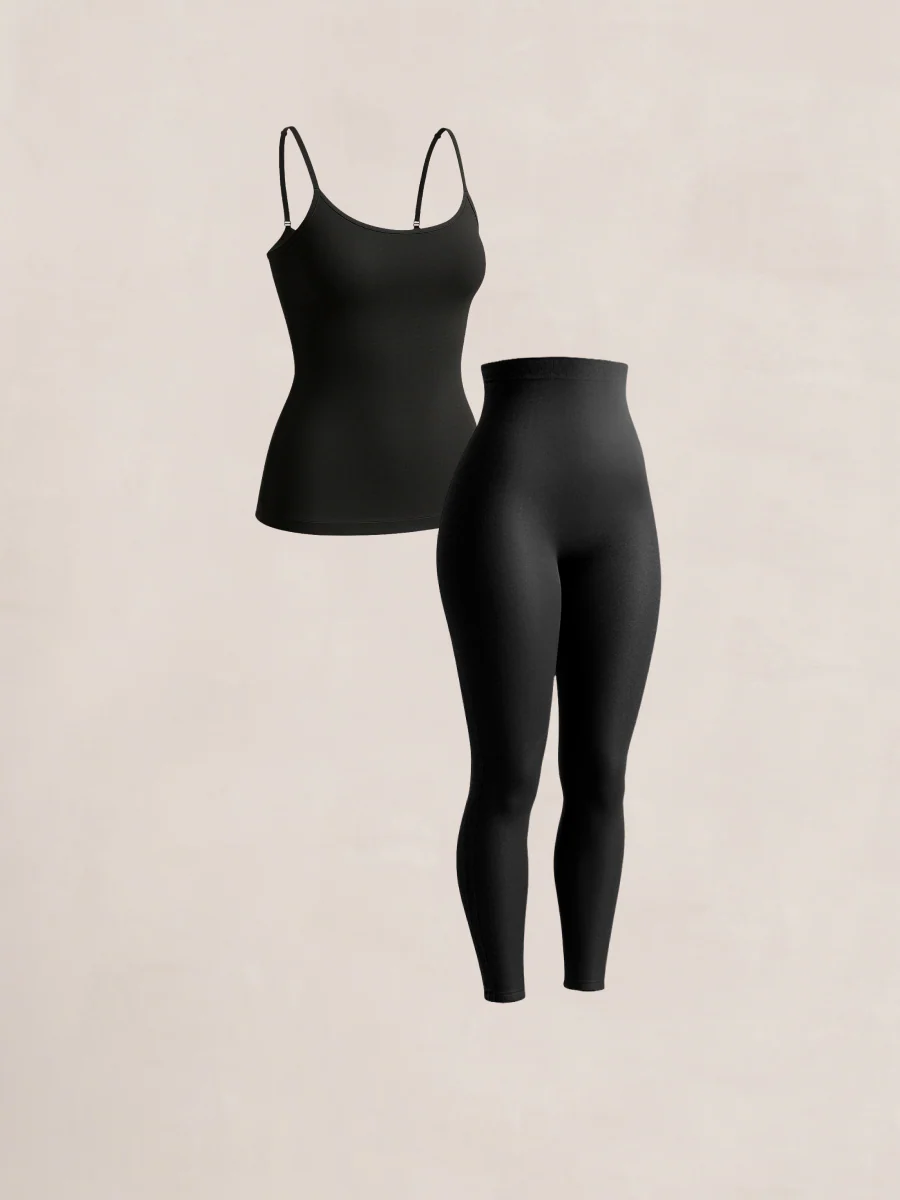 1 Scoop Neck Cami + 1 High Waisted Shaping Leggings - Image 2
