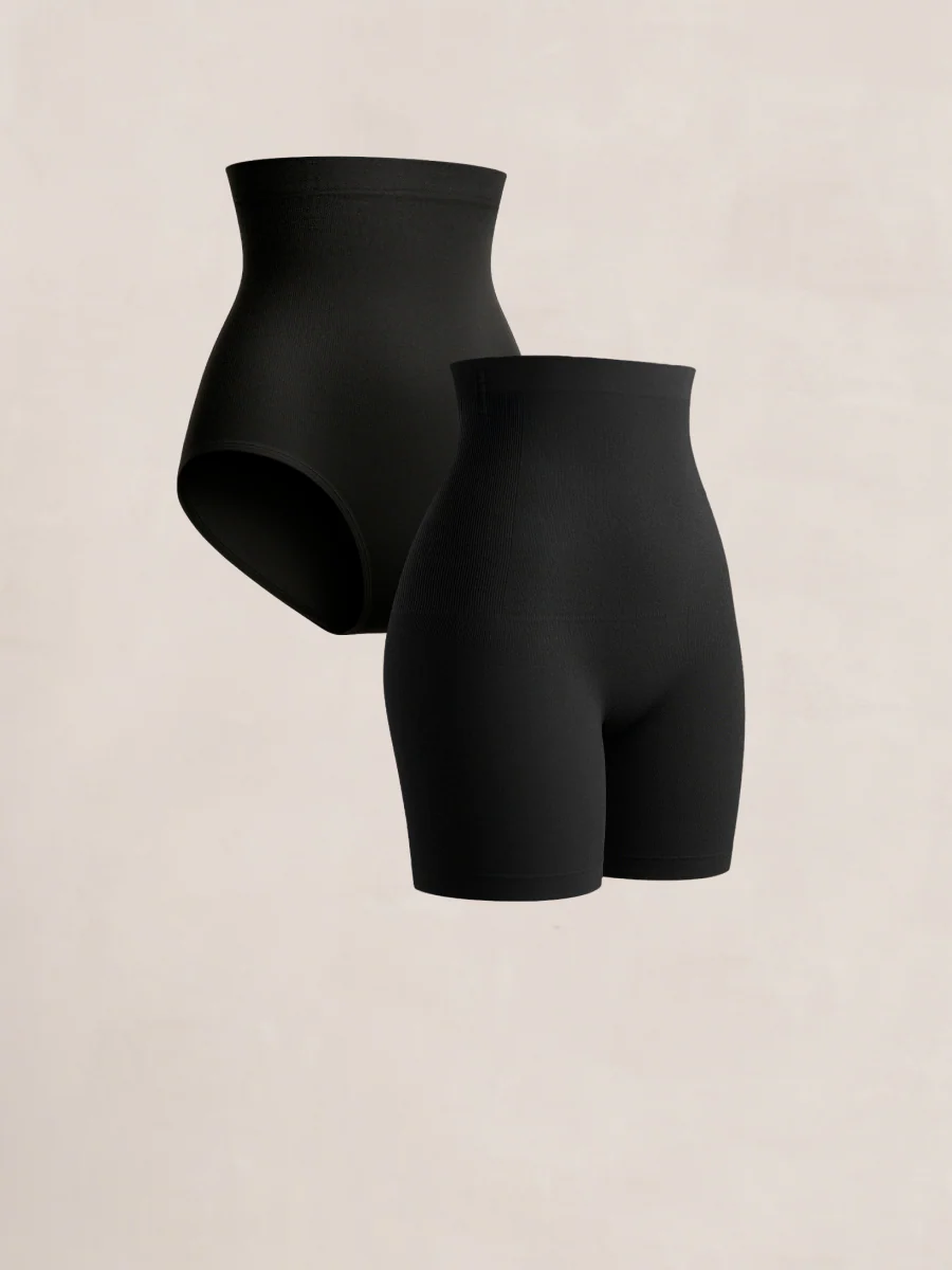 Bundle Shapermint Essentials - 1 High Waisted Shaper Panty + 1 High Waisted Shaper Shorts - Image 2