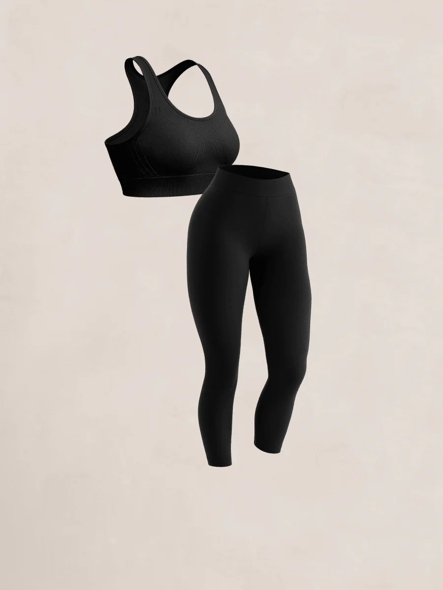Bundle Truekind® & Shapermint Essentials - 1 Seamless Racerback Sports Bra + 1 Capri - Image 2