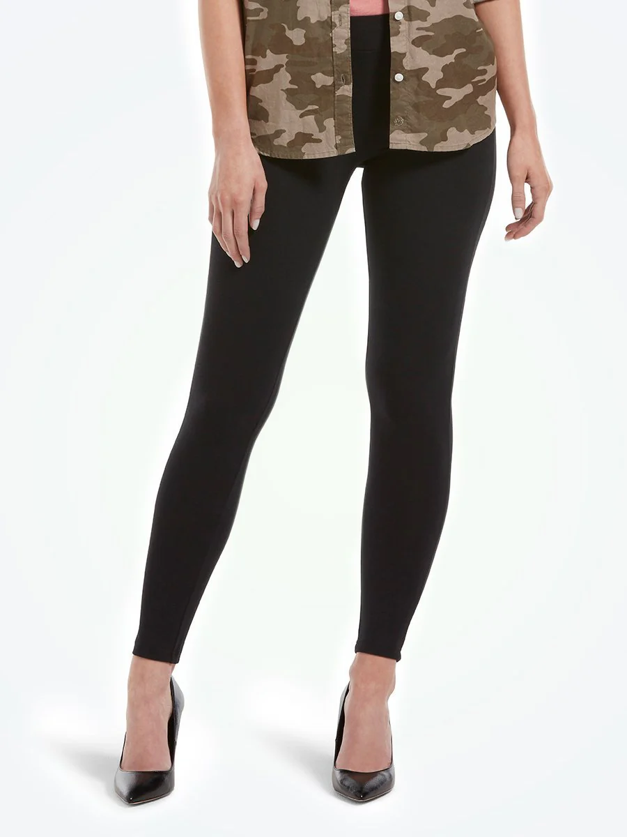 Hue® Wide Waistband Blackout Cotton Leggings - Image 4