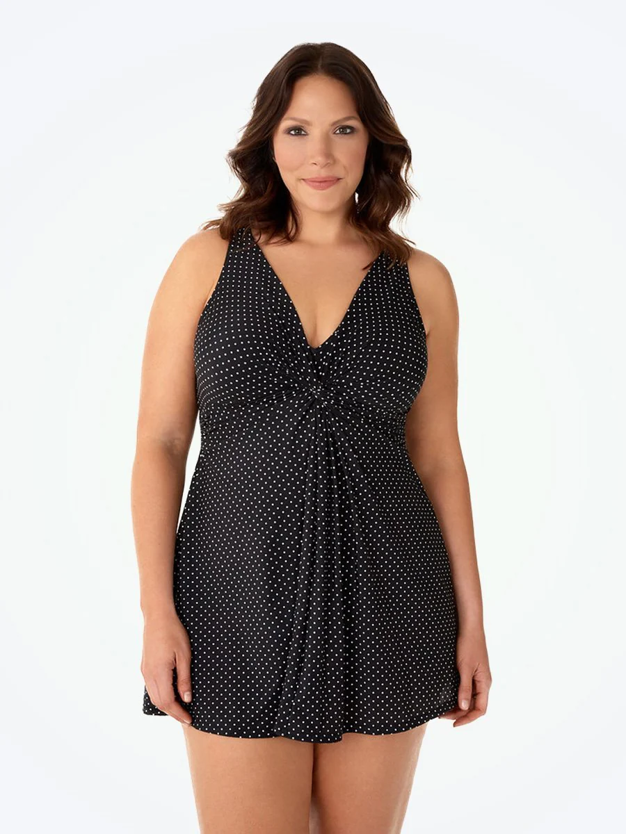 Miraclesuit® Women’s Plus Pin Point Marais Swimsuit