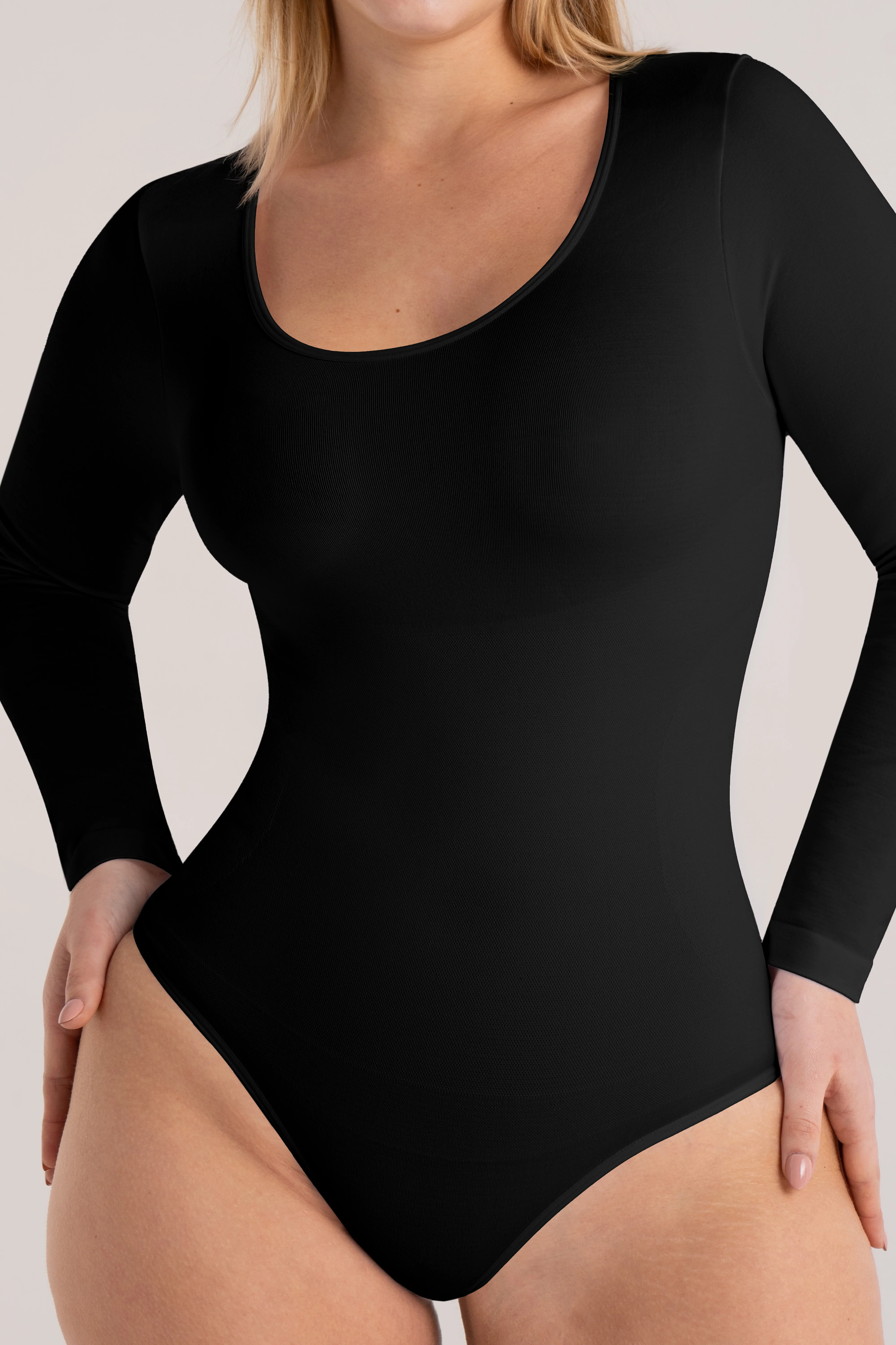 Shapermint Essentials 2-Pack All Day Every Day Long Sleeve Bodysuit - Image 3