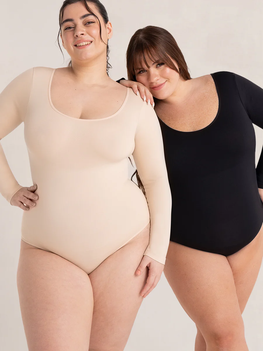 Shapermint Essentials 2-Pack All Day Every Day Long Sleeve Bodysuit - Image 9