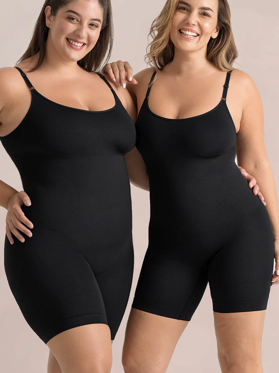 Shapermint Essentials 2-Pack All Day Every Day Scoop Neck Mid-Thigh Bodysuit - Image 18