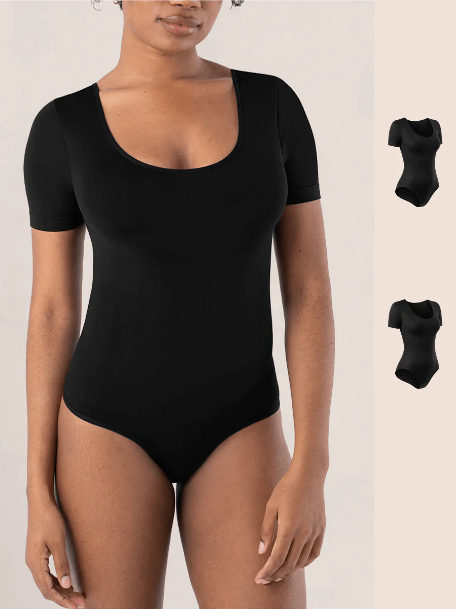 Shapermint Essentials 2-Pack All Day Every Day Short Sleeve Bodysuit