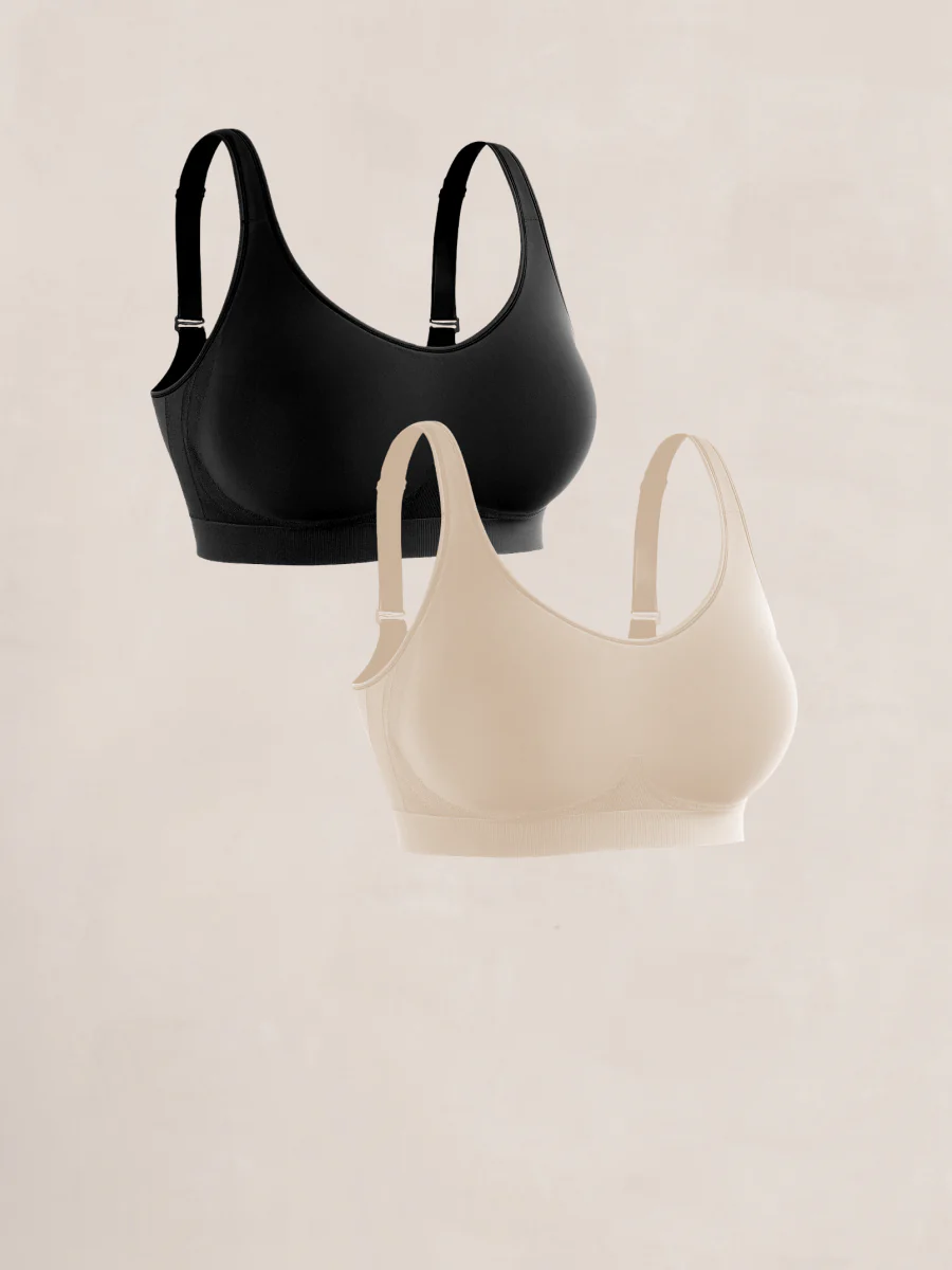 Shapermint Essentials 2-Pack Everyday Comfort Straps Wireless Shaping Bra - Image 2