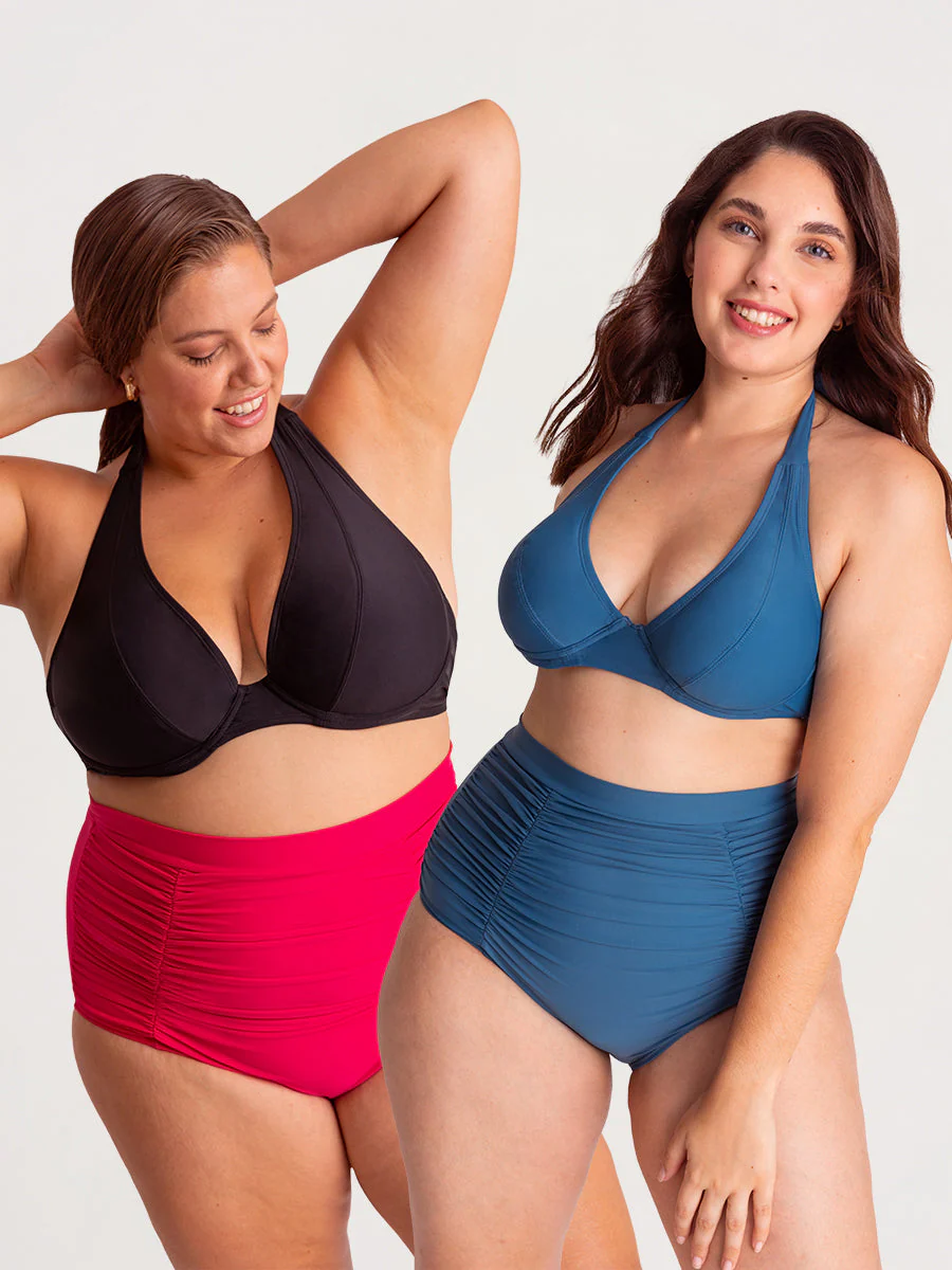 Shapermint Essentials 2-Pack Full Coverage Halter Bikini Top - Image 6