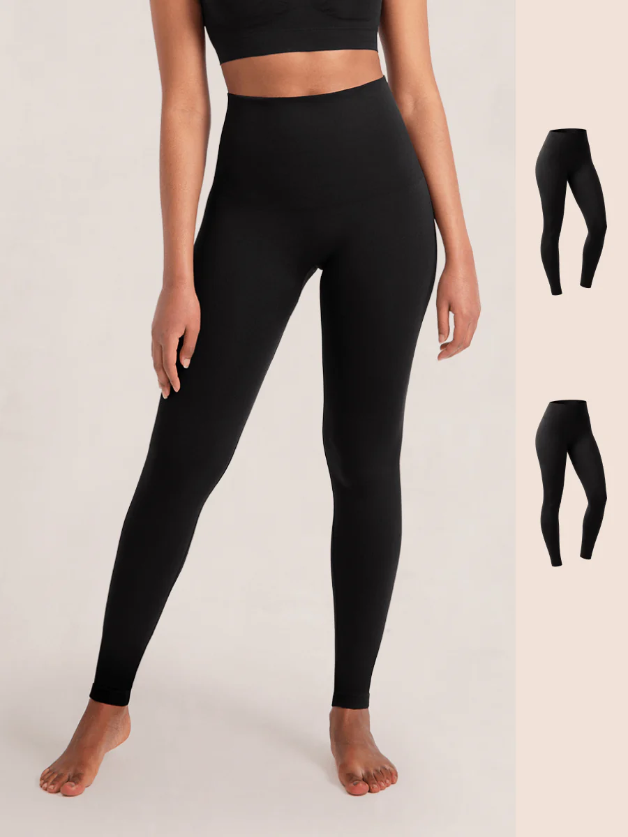 Shapermint Essentials 2-Pack Seamless Comfort Mid-Waist Shaping Leggings