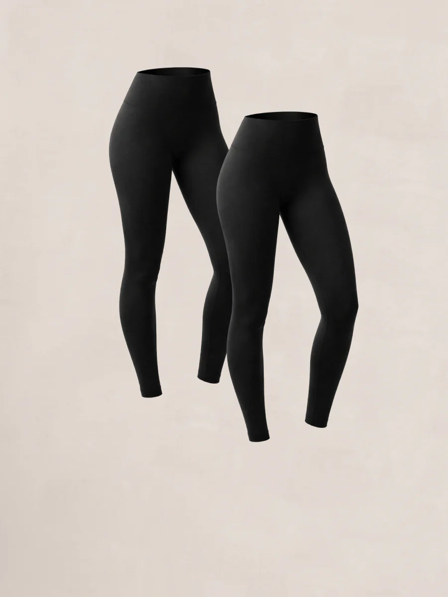 Shapermint Essentials 2-Pack Seamless Comfort Mid-Waist Shaping Leggings - Image 2
