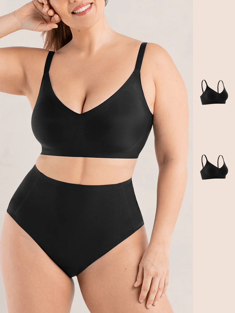 Shapermint Essentials 2-Pack Smoothing Comfort Wireless Bra