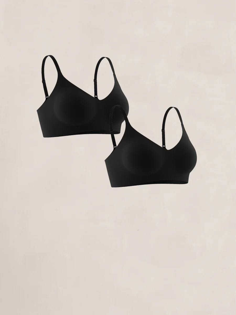 Shapermint Essentials 2-Pack Smoothing Comfort Wireless Bra - Image 2
