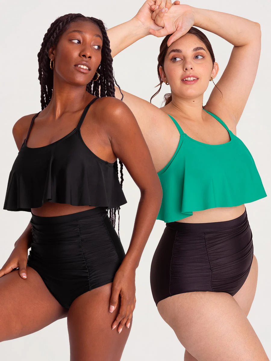 Shapermint Essentials 2-Pack Swim Ruffled Bikini Top - Image 8