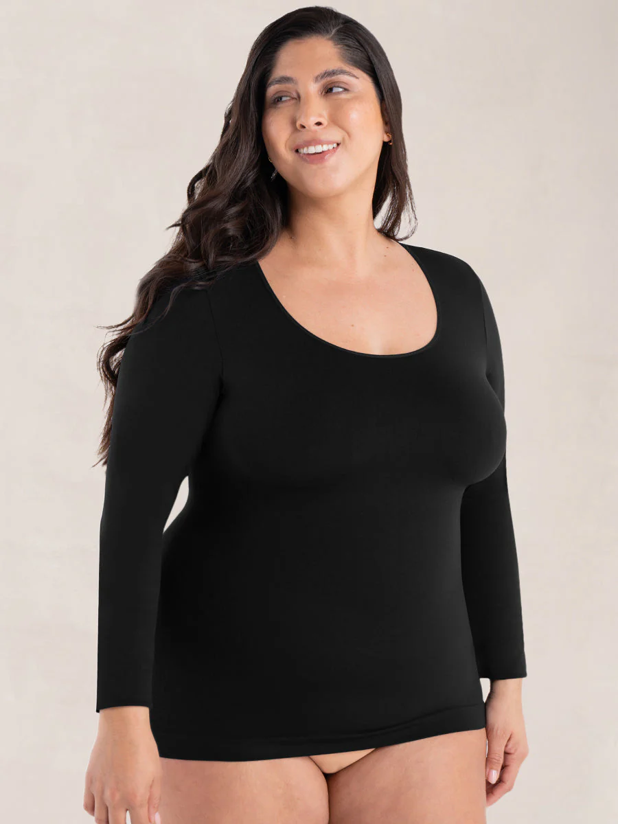 Shapermint Essentials All Day Every Day Long Sleeve Shaping T-Shirt - Image 11