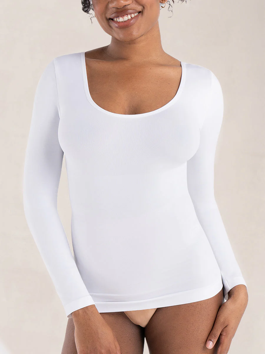 Shapermint Essentials All Day Every Day Long Sleeve Shaping T-Shirt - Image 5