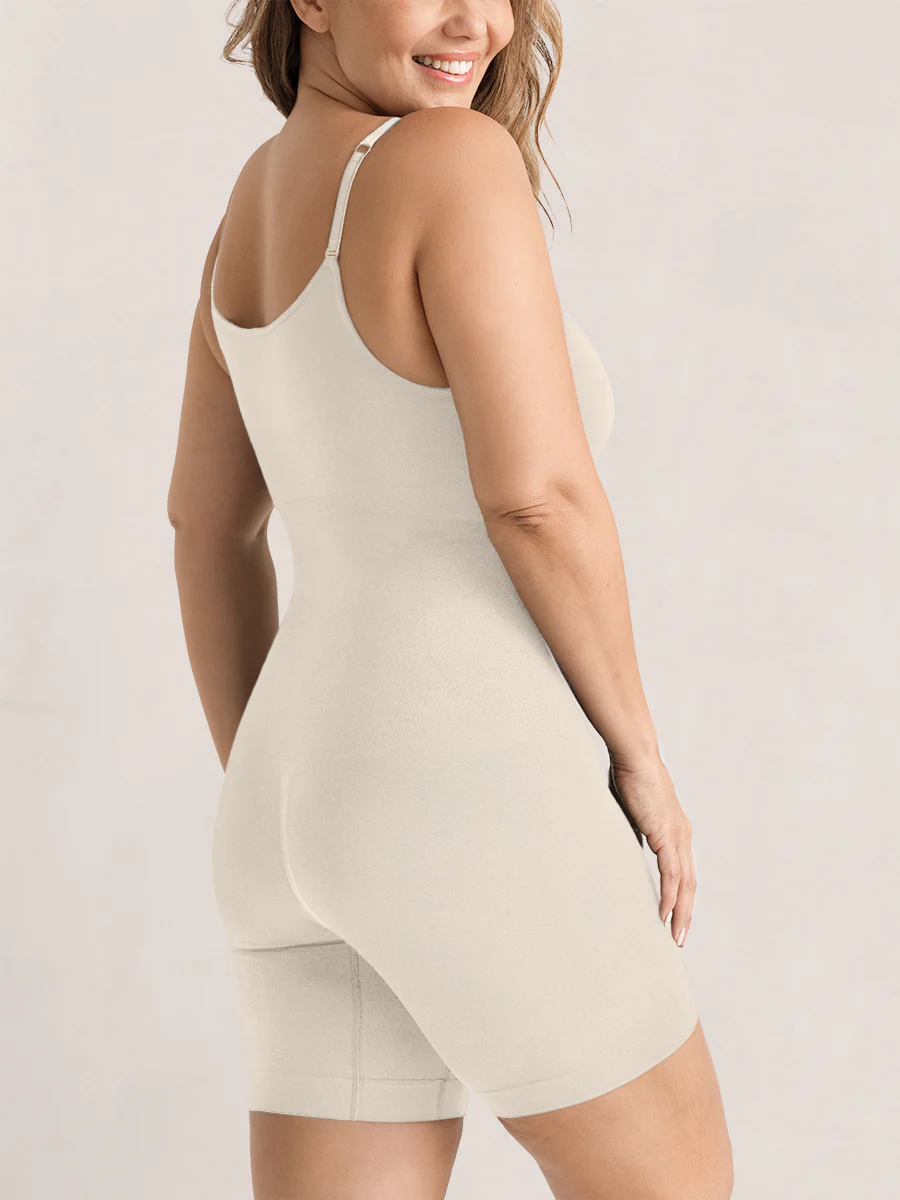 Shapermint Essentials All Day Every Day Scoop Neck Mid-Thigh Bodysuit - Image 13