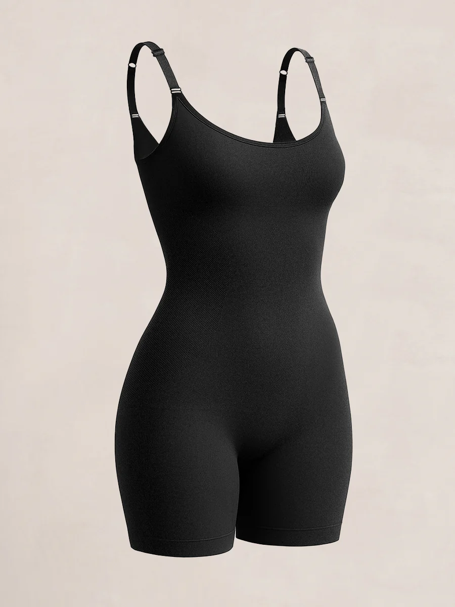 Shapermint Essentials All Day Every Day Scoop Neck Mid-Thigh Bodysuit - Image 17