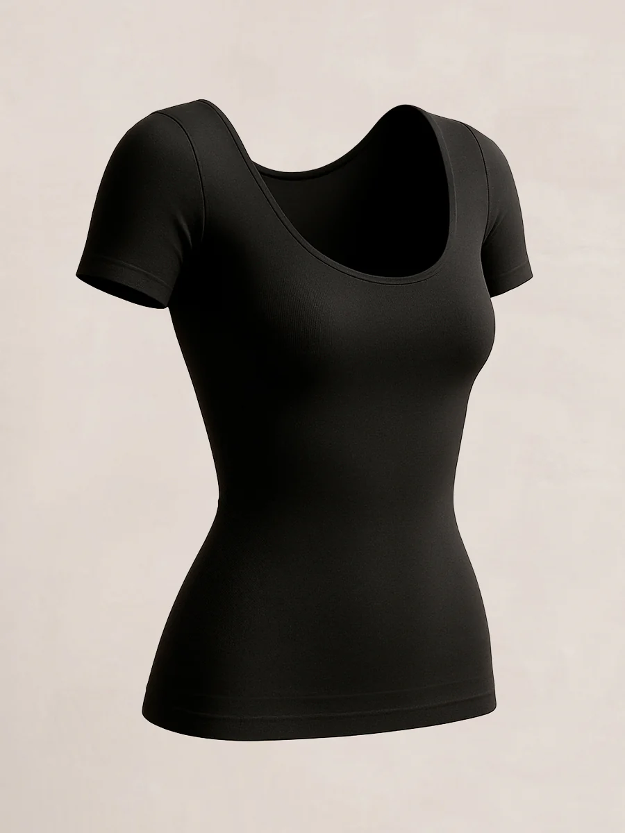 Shapermint Essentials All Day Every Day Short Sleeve Shaping T-Shirt - Image 17