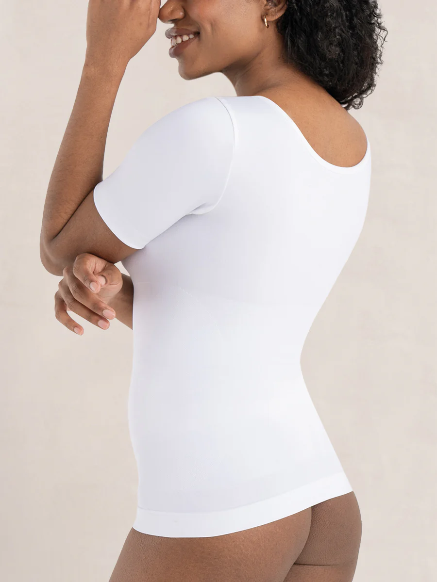 Shapermint Essentials All Day Every Day Short Sleeve Shaping T-Shirt - Image 4