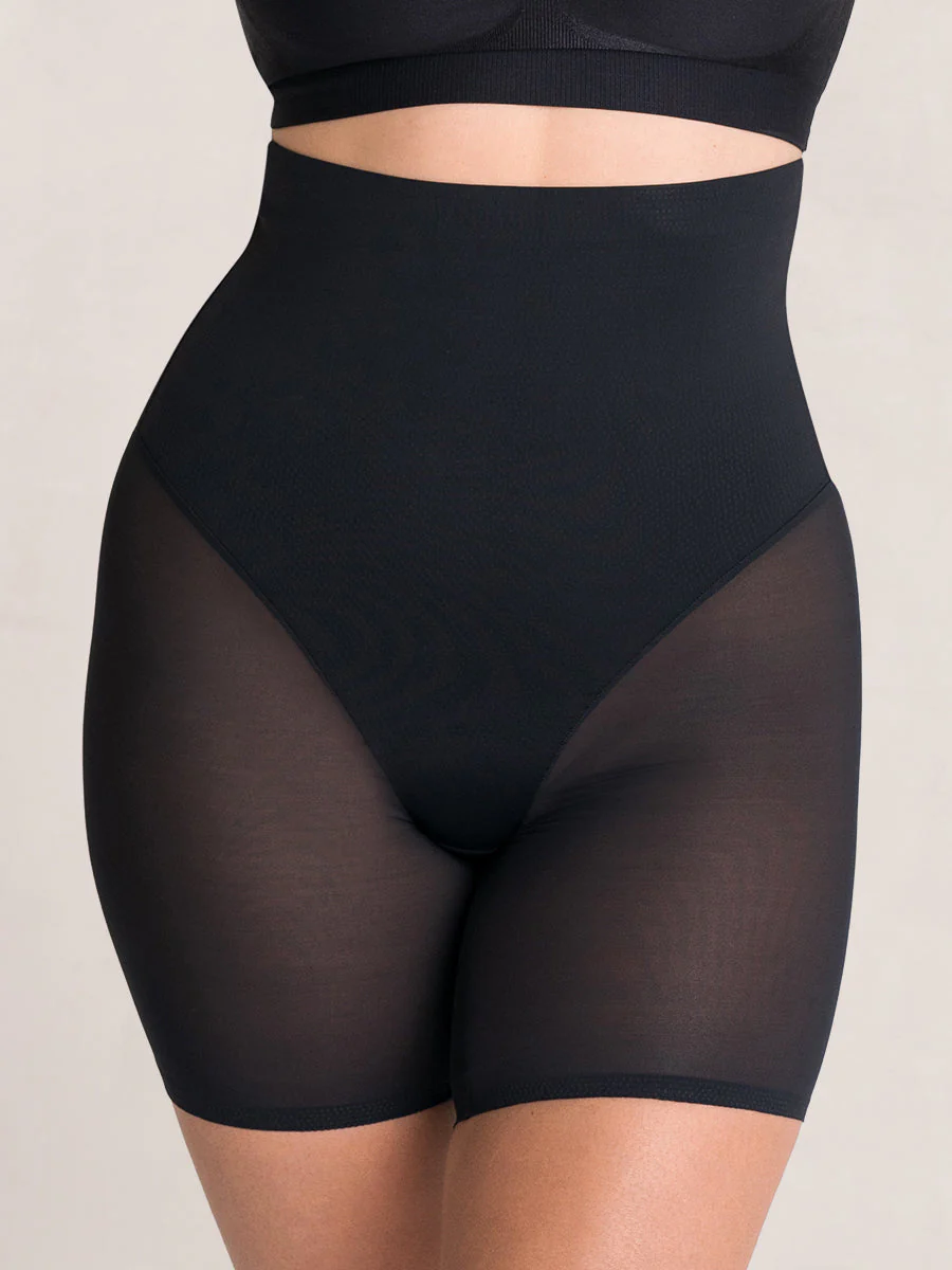 Shapermint Essentials Everyday Empower High-Waisted Mesh Shaper Shorts - Image 3