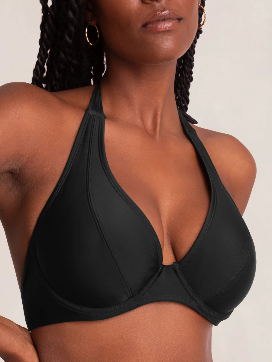 Shapermint Essentials Full Coverage Halter Bikini Top - Image 13