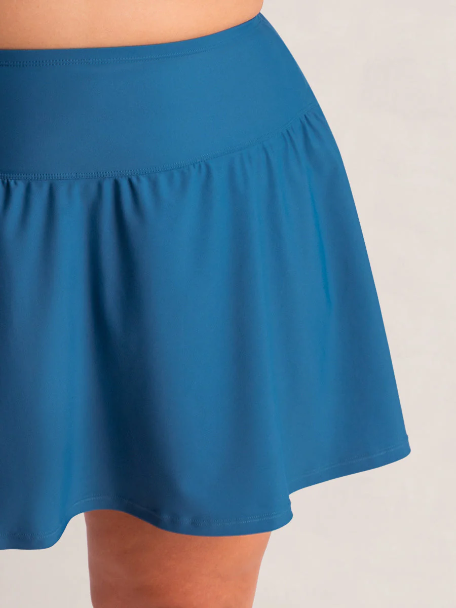 Shapermint Essentials High Waisted Full Coverage Swim Skirt - Image 6