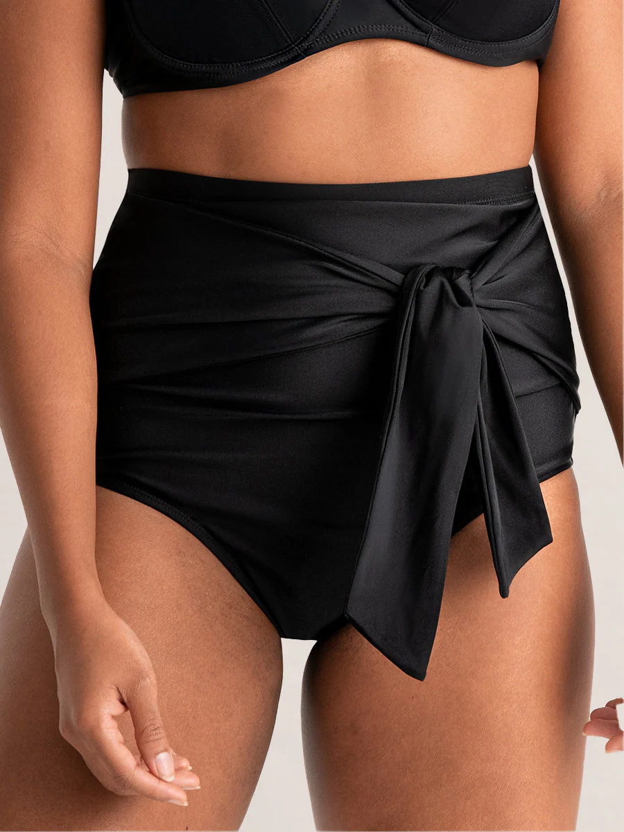 Shapermint Essentials High-Waisted Tie Belt Swim Bottom - Image 2