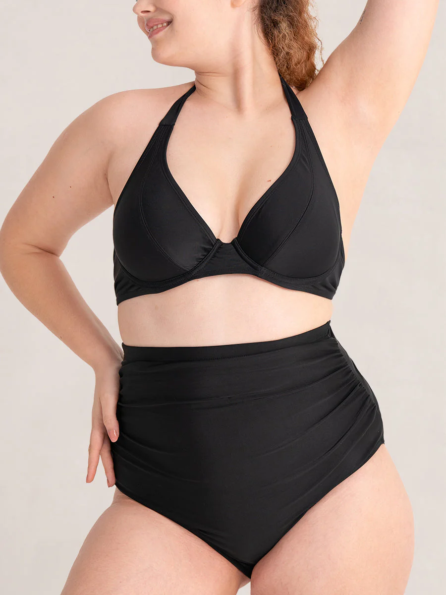 Shapermint Essentials High-Waisted Tie Belt Swim Bottom - Image 5