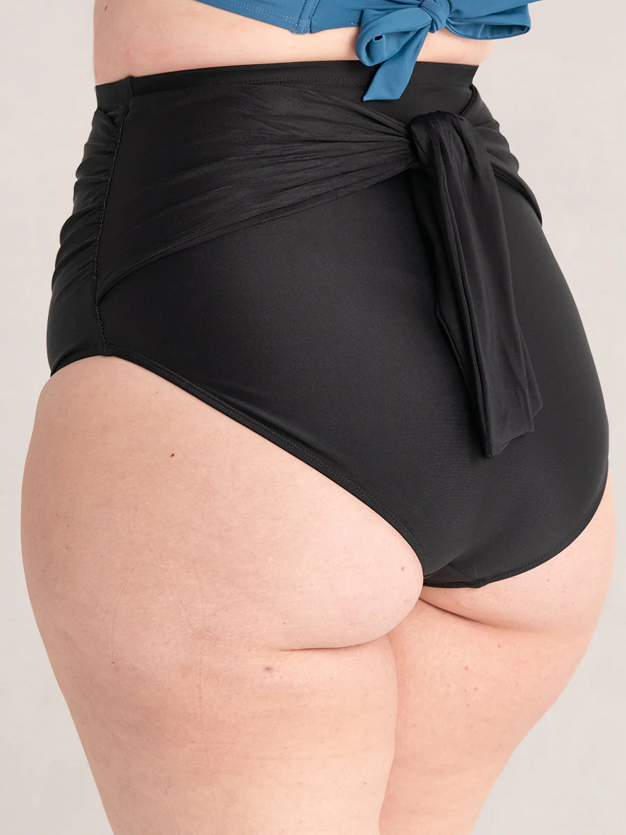 Shapermint Essentials High-Waisted Tie Belt Swim Bottom - Image 6