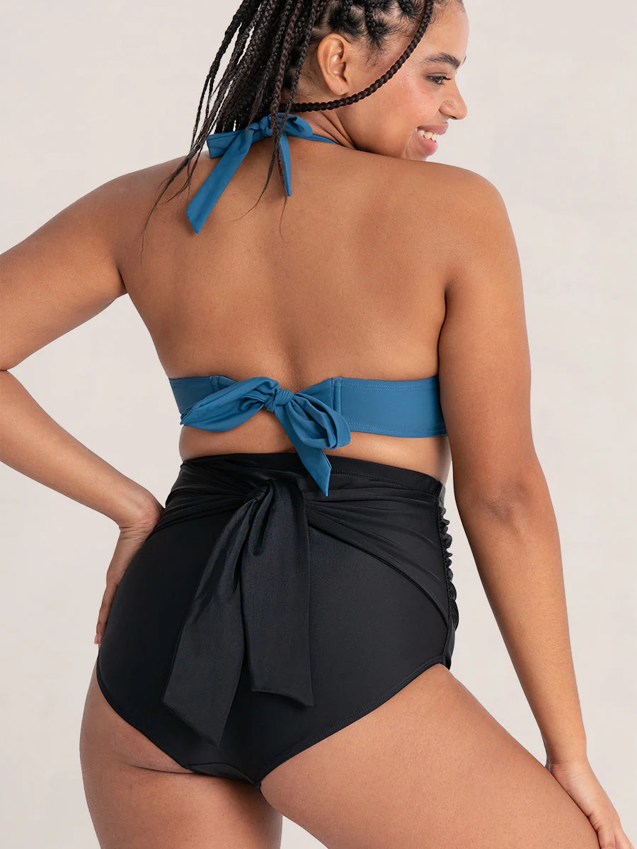 Shapermint Essentials High-Waisted Tie Belt Swim Bottom - Image 7