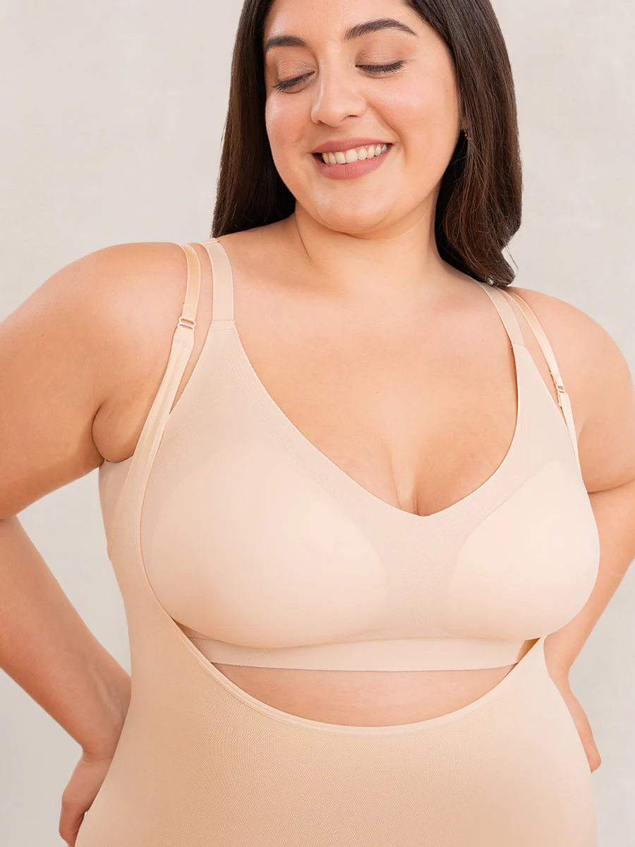 Shapermint Essentials Open Bust Bodysuit Shaper Short - Image 9