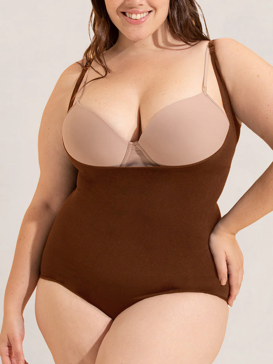 Shapermint Essentials Open Bust Bodysuit Shaper Panty - Image 3