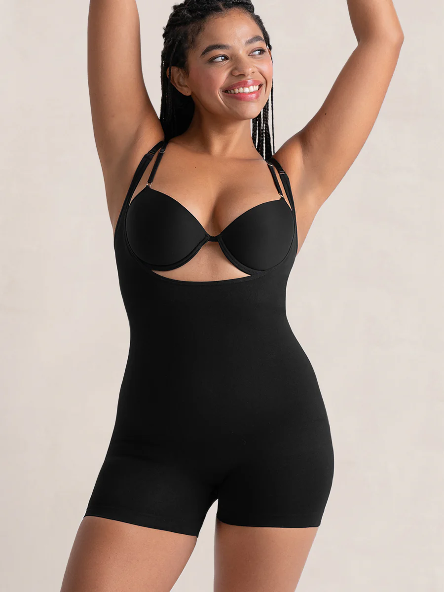 Shapermint Essentials Open Bust Short Bodysuit - Image 8