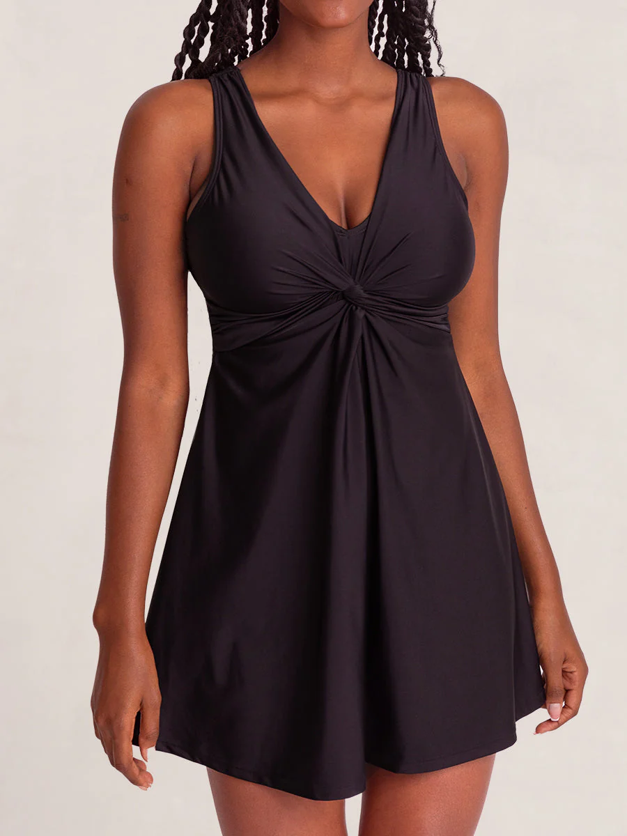 Shapermint Essentials Swim Knot-Front Swim Dress - Image 2