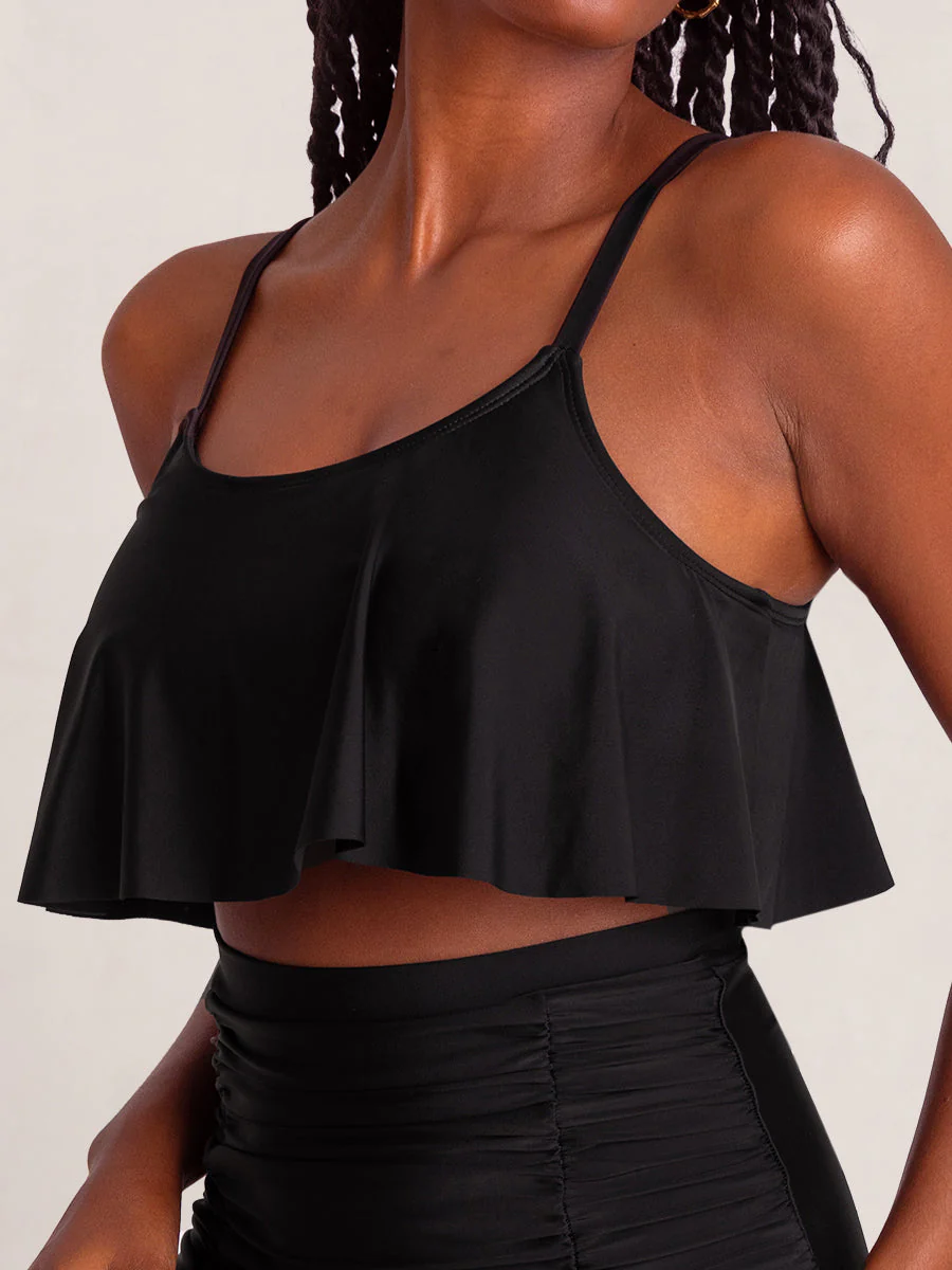 Shapermint Essentials Swim Ruffled Bikini Top - Image 15
