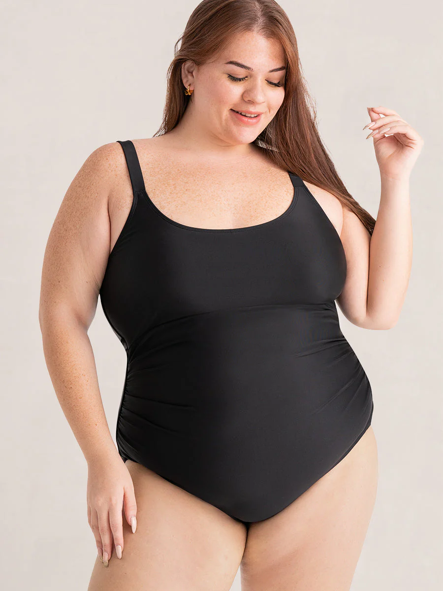 Shapermint Essentials Tie Belt One-Piece Swimsuit - Image 12