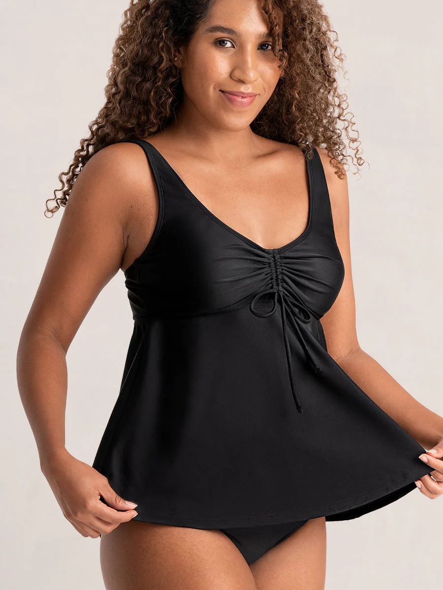 Shapermint Essentials Wireless Tie-Front Tankini - Image 2