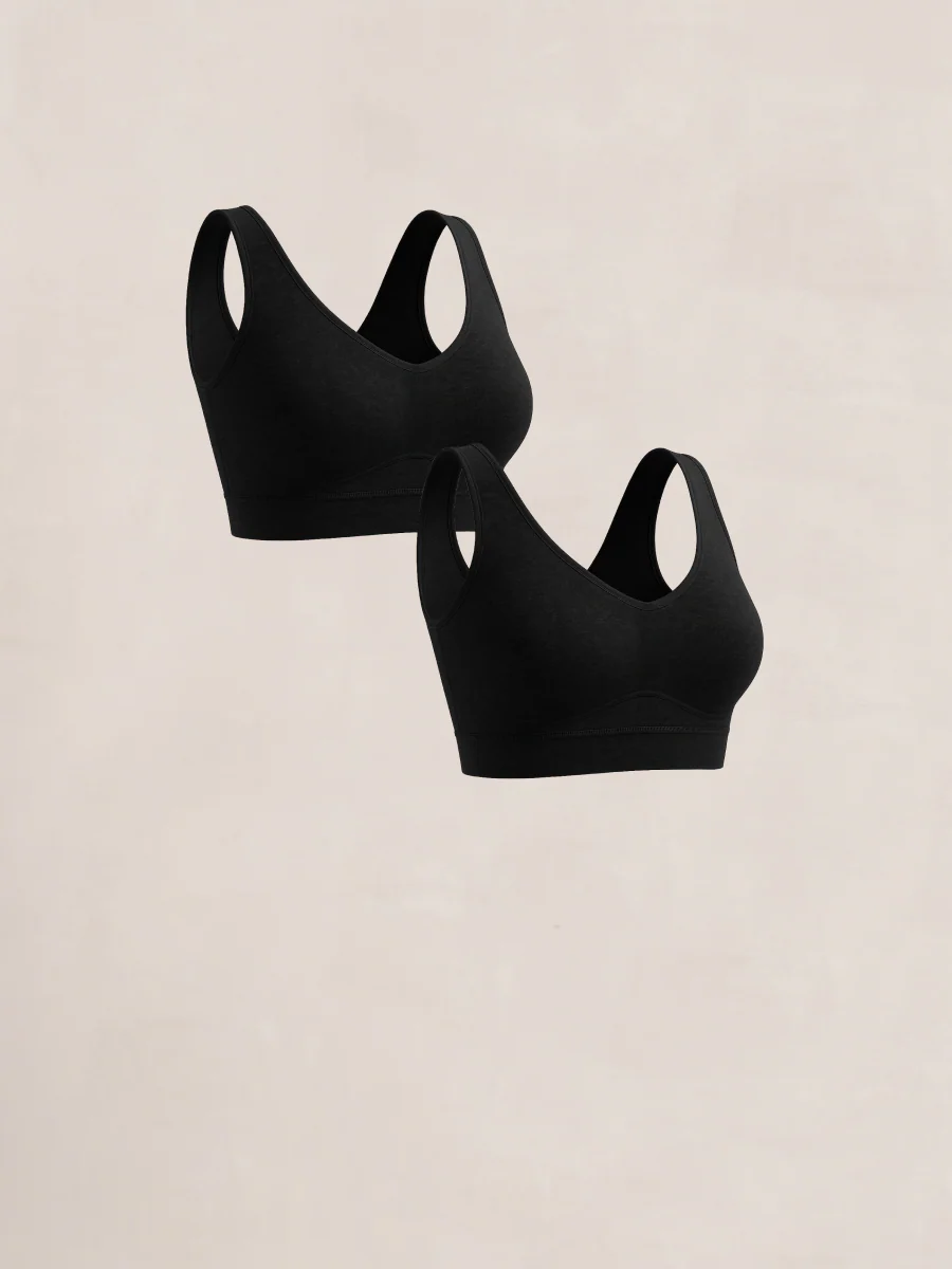 Truekind® 2-Pack Comfort Cotton Bralette - Image 2