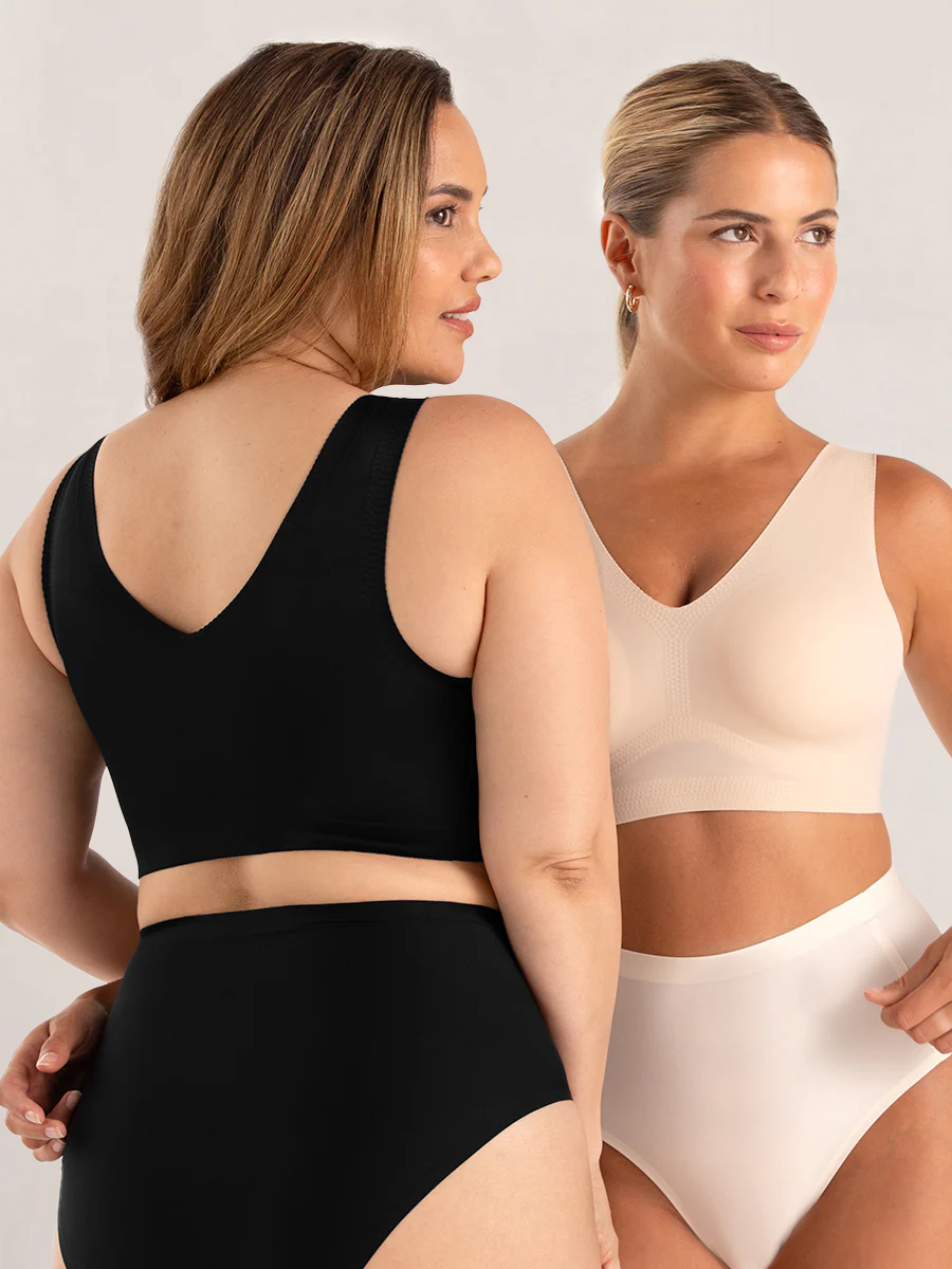Truekind® 2-Pack Everyday Comfort V-Neck Bralette - Image 11