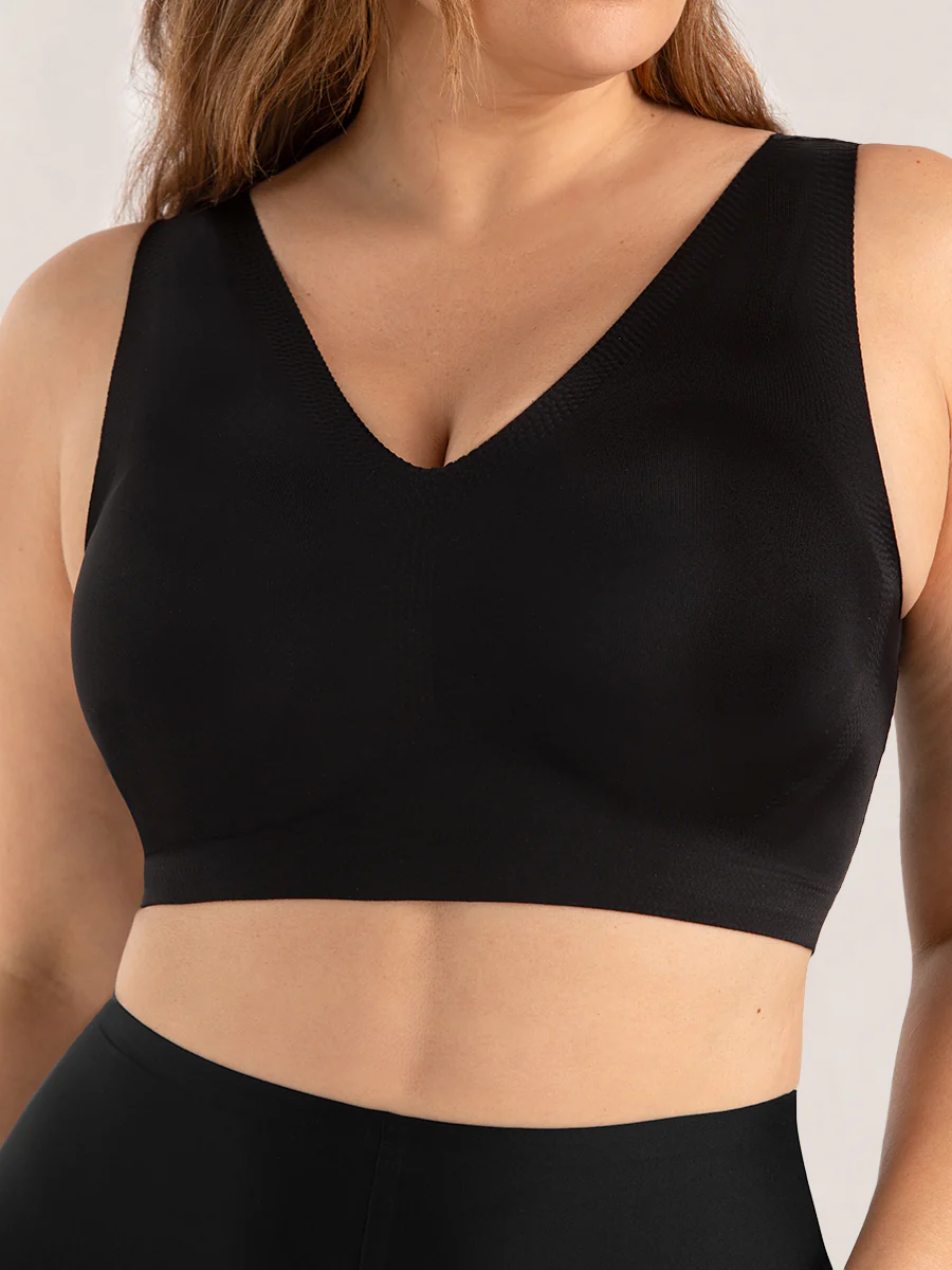 Truekind® 2-Pack Everyday Comfort V-Neck Bralette - Image 3
