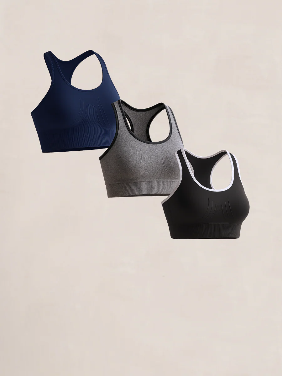 Truekind® 3-Pack Seamless Racerback Sports Bra - Image 2