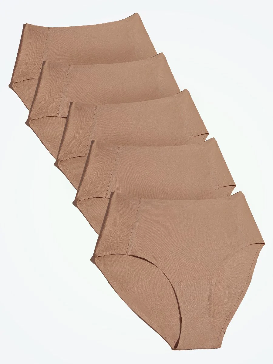 Truekind® 5-Pack Seamless Stretch Mid-Waist Brief - Image 4